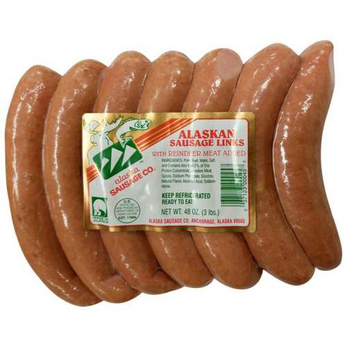 ALASKA SAUSAGE CO SAUSAGE LINKS W/REINDEER