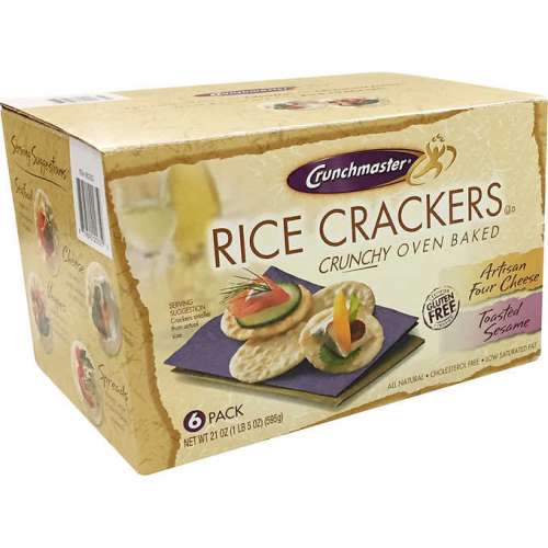 CRUNCH MASTER RICE CRACKER 4 CHEESE/TOASTED SESAME