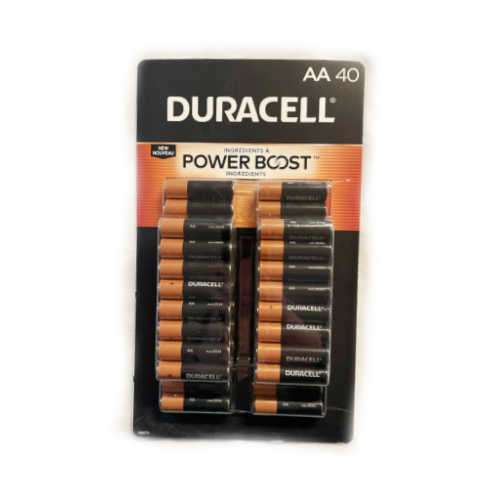 DURACELL POWER BOOST ALKALINE BATTERIES AA 40 PACK