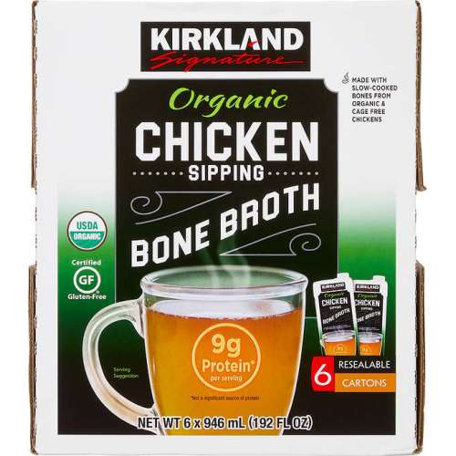 KIRKLAND SIGNATURE  ORGANIC CHICKEN BONE BROTH