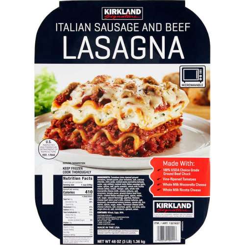 KIRKLAND SIGNATURE SAUSAGE & BEEF LASAGNA