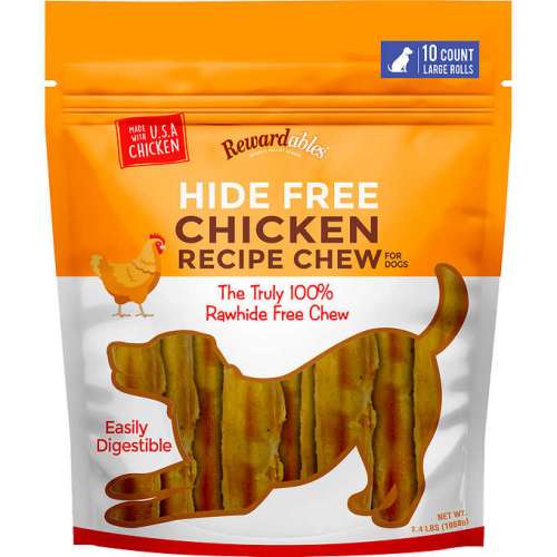 REWARDABLES HIDE FREE CHICKEN CHEW DOG TREAT 2.4 LBS