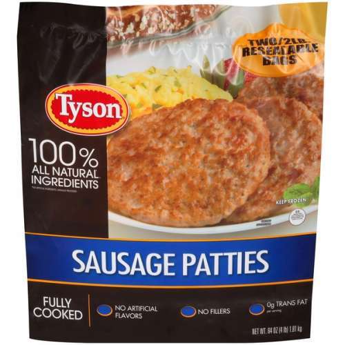 TYSON ALL NATURAL SAUSAGE PATTIES        