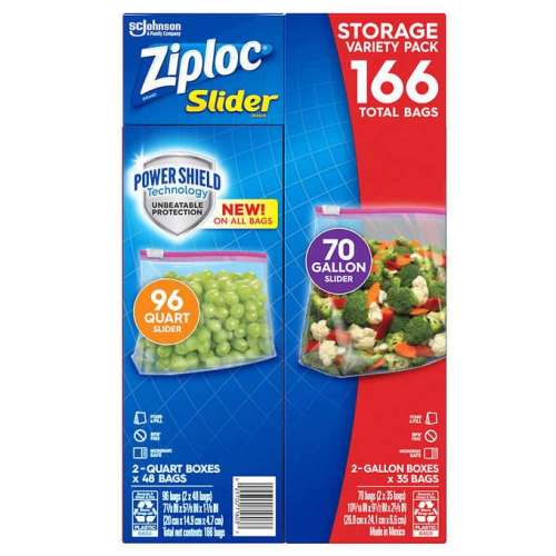 ZIPLOC STORAGE VARIETY 166 CT